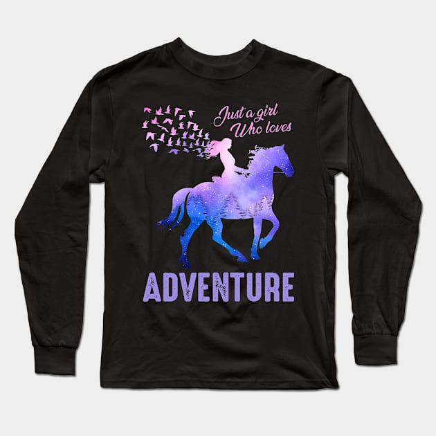 Just A Girl Who Loves Adventure - Charming Design For Adventurous Women Long Sleeve T-Shirt by Chuckgraph